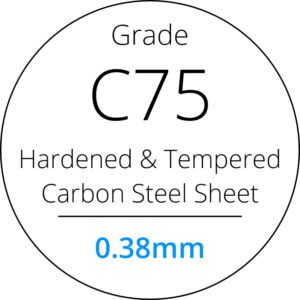 C75 Carbon Spring Steel - CK75 - AISI 1074 - Hardened and Tempered Carbon Steel Sheet - 0.38mm